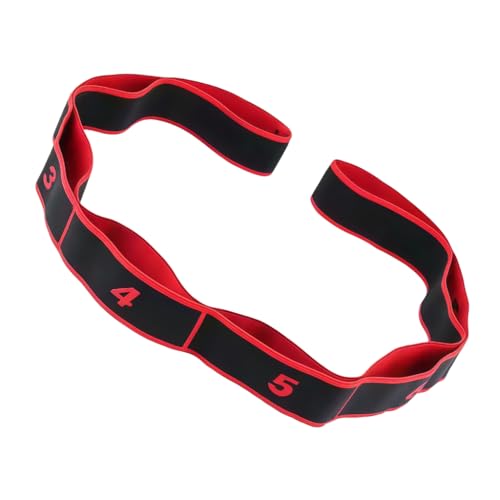 Elastic Tension Band - 8 Segment Pilates Stretching Rope - Red