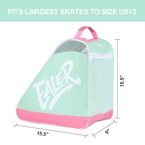 Heavy-Duty Waterproof Skate Bag with Adjustable Strap - Lake Blue/Pink