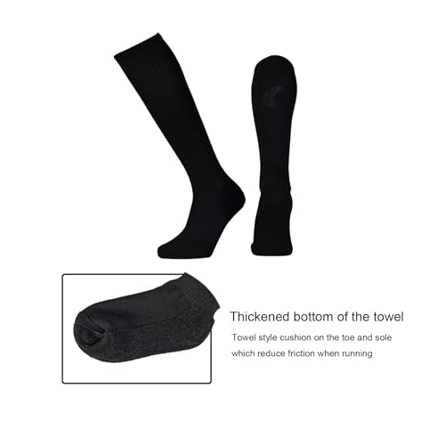 Kids Athletic Soccer Socks - 2 Pair Pack, Breathable for Ages 7-13