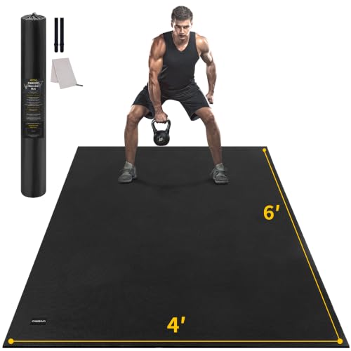 6'x4' Large Exercise Mat - Non-Slip, Cushioned Surface for Workouts