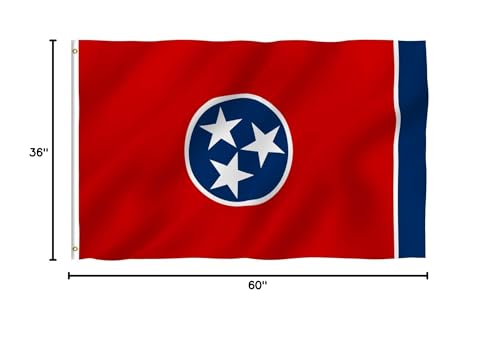 Tennessee State Flag 3x5 ft - 68D Polyester, Fade Proof