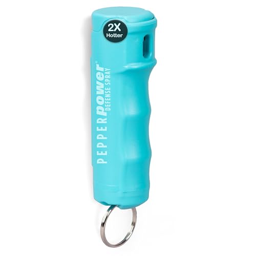 Pepper Spray Keychain - 0.4oz Teal Self Defense Spray