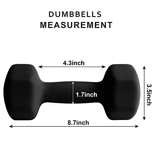 Hexagonal Dumbbell Set - 10 lb Hand Weights for Home Workouts