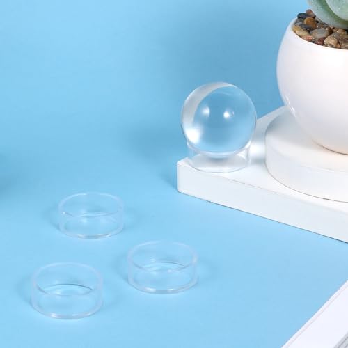 15-Piece Clear Acrylic Ball Display Stands for Collectibles