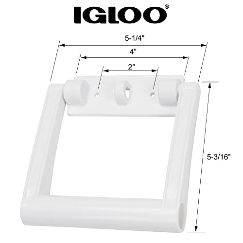 Igloo 25-72 Qt Cooler Handle & Bracket Replacement White - Made in USA