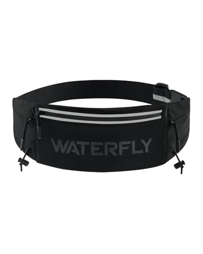Running Belt Fanny Pack with Bib Clip - Black Waist Bag for Phones