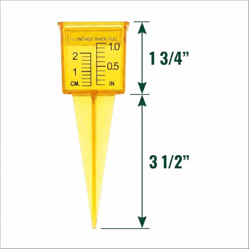 Mini Portable Rain Gauge & Sprinkler - Bright Yellow Outdoor Tool