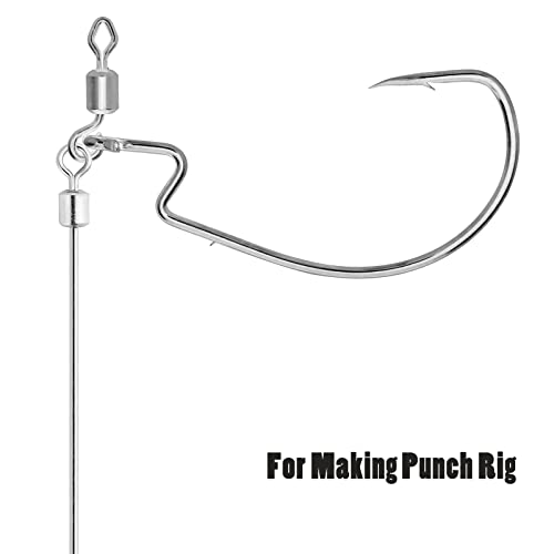 30 Pack Punch Wire 6" Stainless Steel Fishing Rig Parts - Dia. 0.03"