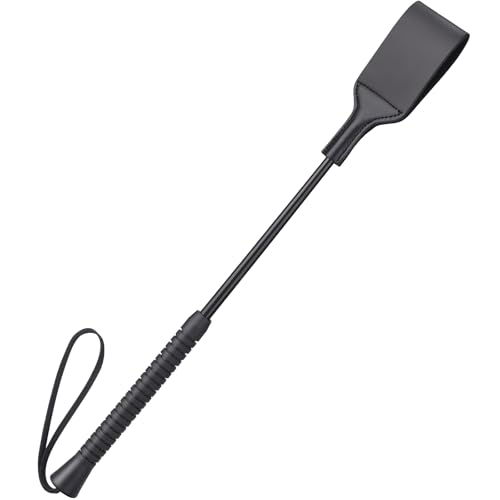 18-Inch Genuine Leather Riding Crop - Premium Horse Whip