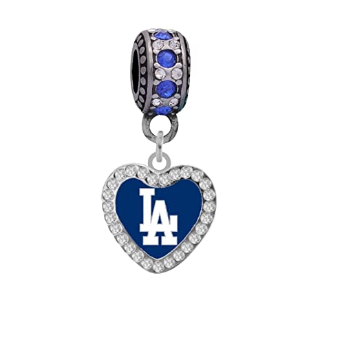 Los Angeles Dodgers Heart Charm for Bracelets & Necklaces