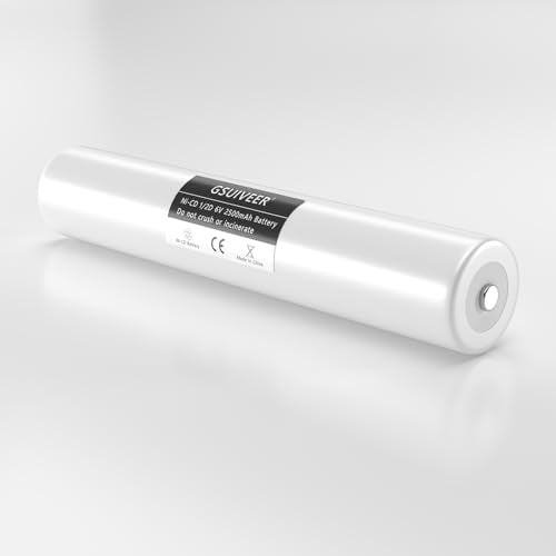 GSUIVEER 1 Pack Ni-CD 6V 2500mAh Rechargeable Battery for Streamlight Maglite Flashlights
