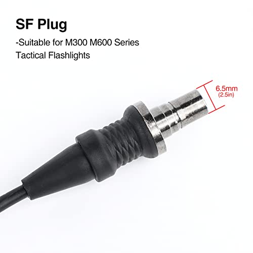 NOBUHIRO Tactical Modular Wire Remote Pressure Switch with Offset Light Mount for M300 M600, with SF Plug for M300 M600 Series Flashlights, Fit for 20mm Picatinny Rail (SF)