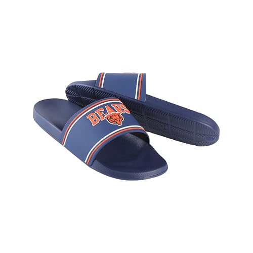 Chicago Bears X-Large Slides for Men - Water Resistant EVA Foam Sandals