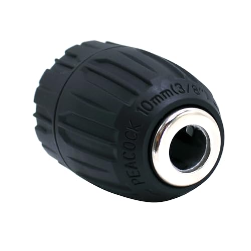 HFS(R) Keyless Drill Chuck for 3/8" Drill with 24 UNF Thread Mount Shaft 0.8-10mm Capacity
