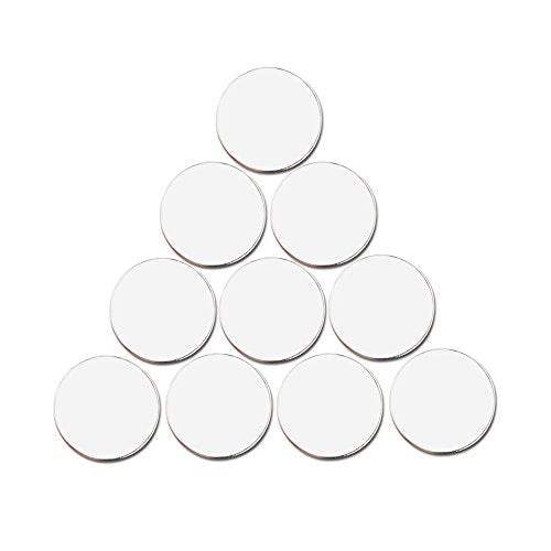 PINMEI 24mm Golf Ball Markers Pack of 10 White Customizable Embossed Enamel