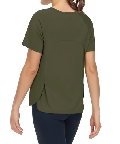 Women's Breathable Side Slits Athletic T-Shirt | Workout & Gym Top