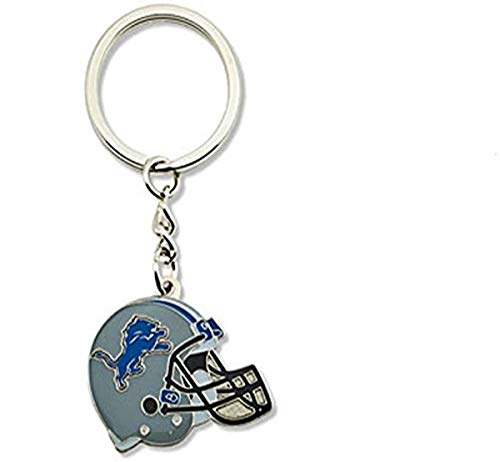 NFL Detroit Lions Helmet Keychain - Team Color Key Ring