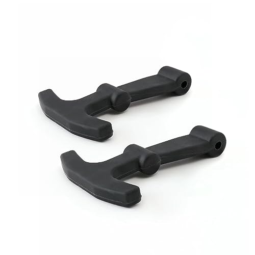 Cooler Replacement Lid Latches - Durable Rubber T-Latch, 2 Pack, Black