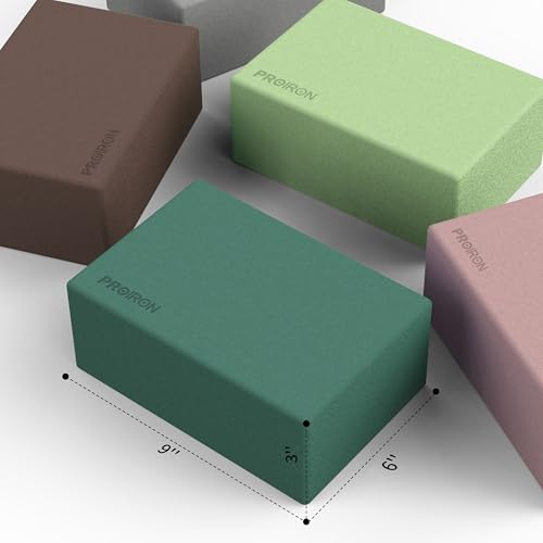 Yoga Blocks 2 Pack - High Density EVA Foam - Smoky Pink