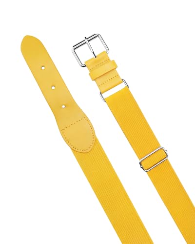 Stelle Bright Yellow Baseball & Softball Belt - Adjustable Youth & Adult