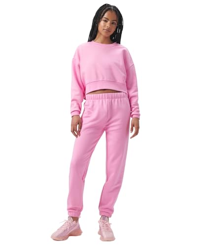 Cozy Crush Cropped Sweatshirt - X-Small, Hot Pink