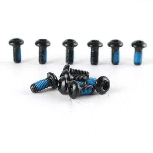 M5x10mm Steel Disc Brake Rotor Bolts for MTB - 12 Pack - Black