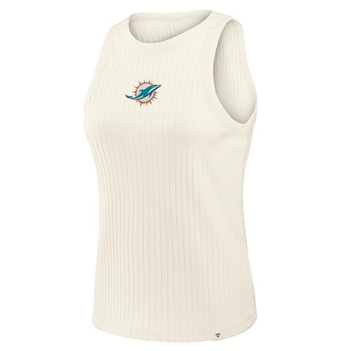 NFL Women's Tri-Blend Ribbed Tank Top - Miami Dolphins, XX-Large