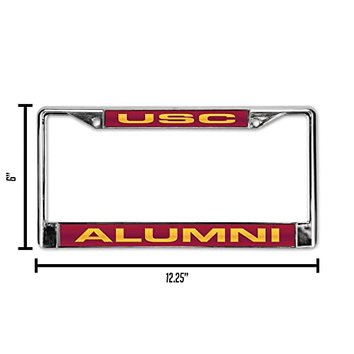 NCAA Chrome License Plate Frame - USC Trojans Team Color