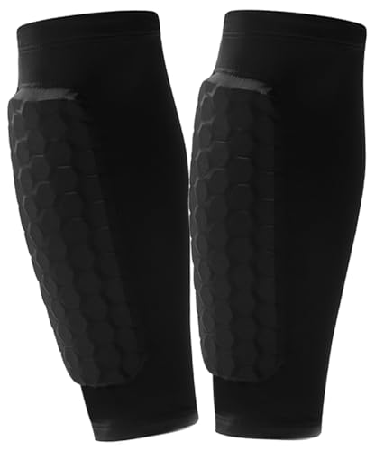 Soft Anti-Collision Soccer Shin Guards - Black, Small (2 Pack)