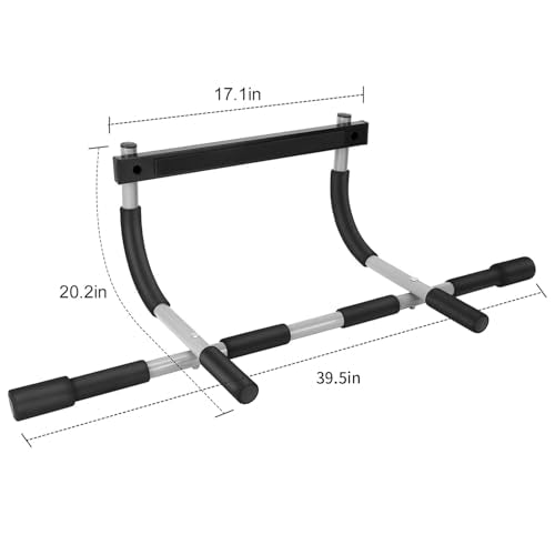Heavy-Duty Doorway Pull Up Bar with Padded Grips for Home Gym
