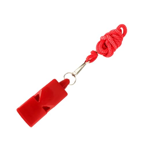 Premium Sports & Outdoor Safety Whistle with Lanyard - Red
