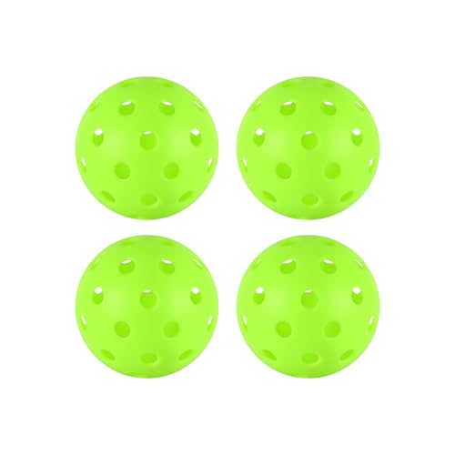 Outdoor Pickleball Balls Set - 4 Pcs Green, 40 Holes