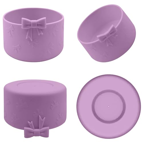 Bows Silicone Water Bottle Boot for Stanley Cup - Lilac