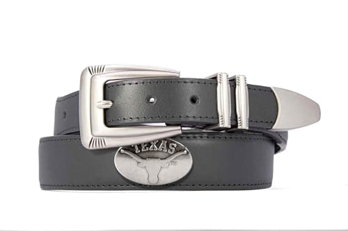Texas Longhorns Crocodile Tip Leather Concho Belt - 42