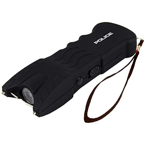 POLICE Stun Gun for Self Defense 916 ? High Voltage Rechargeable with LED Flashlight, Compact & Heavy Duty ? Personal Security for Women & Men ? Black