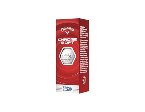 Chrome Soft Golf Balls - White Triple Track, One Dozen