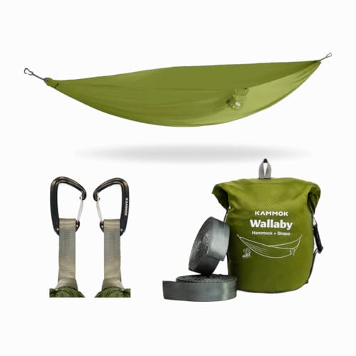 Kammok Wallaby Lightweight Camping Hammock with Straps & Carabiners