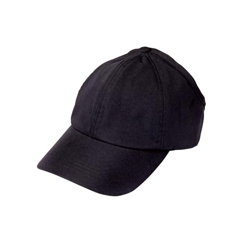 Satin-Lined Backless Baseball Cap - Hair Protection Hat - Black
