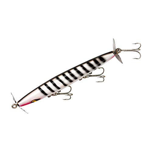 Smithwick Devil's Horse Topwater Fishing Lure 4.5-Inch 3/8-Ounce White/Black Stripes