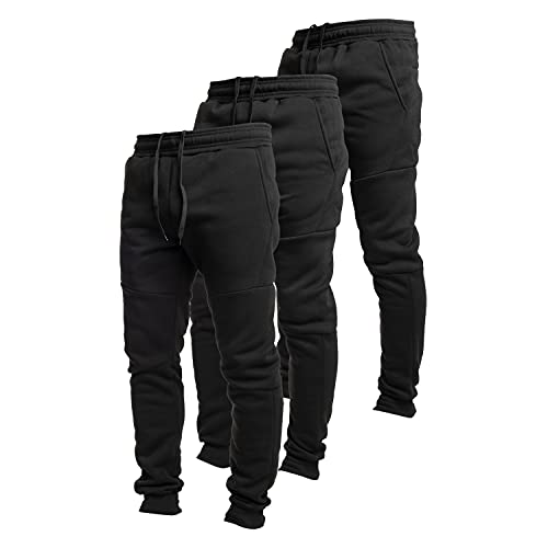 Ultra Performance Men’s 3 Pack Fleece Sweatpants with Pockets - Large Black