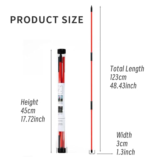 48" Collapsible Golf Alignment Sticks - 2 Pack Red Training Aids