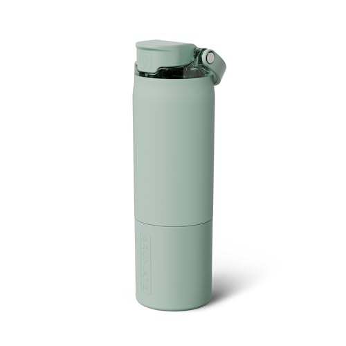 BrüMate Rise 25oz Insulated Stainless Steel Water Bottle with Leakproof Cover and SoftSip Straw - Sage