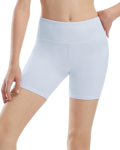 High Waist Girls Bike Shorts - Athletic Spandex for Dance & Gymnastics