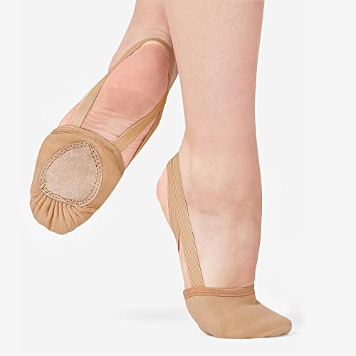 Half Sole Dance Shoes for Women - Canvas Lyrical Pirouette 7.5-8.5