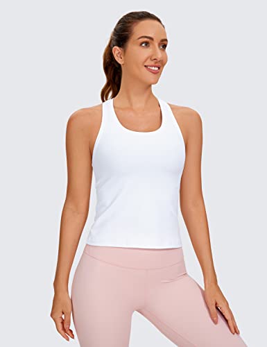 Butterluxe Racerback Tank Top for Women - White, Small
