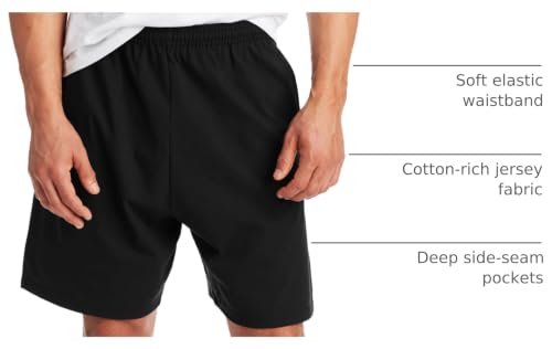 Men's Athletic Shorts with Pockets - 7.5" Cotton Lounge Shorts