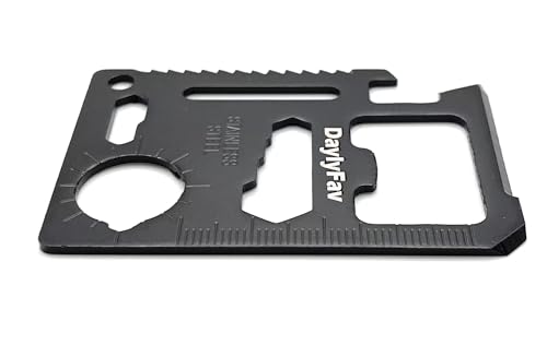 11-in-1 Stainless Steel Credit Card Multitool - Compact Everyday Carry Tool