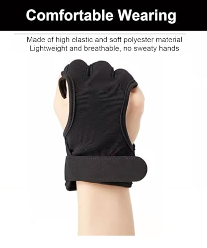 Three-Finger Archery Glove - Leather Finger Protector - Small