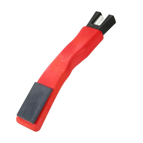 Ice Skate Sharpener - Double-Sided Whetstone with V-Shaped Blade