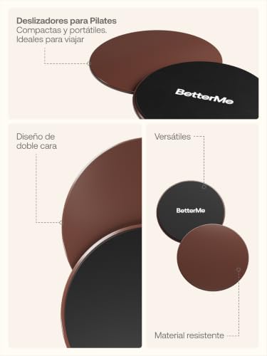 Pilates Sliders - Dual-Sided Core Training Gliders - Chocolate Brown